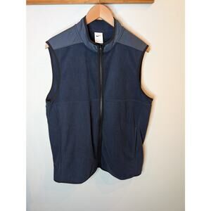 Nike Men's Size Medium Navy Blue Fleece Fall Autumn Outdoor Vest